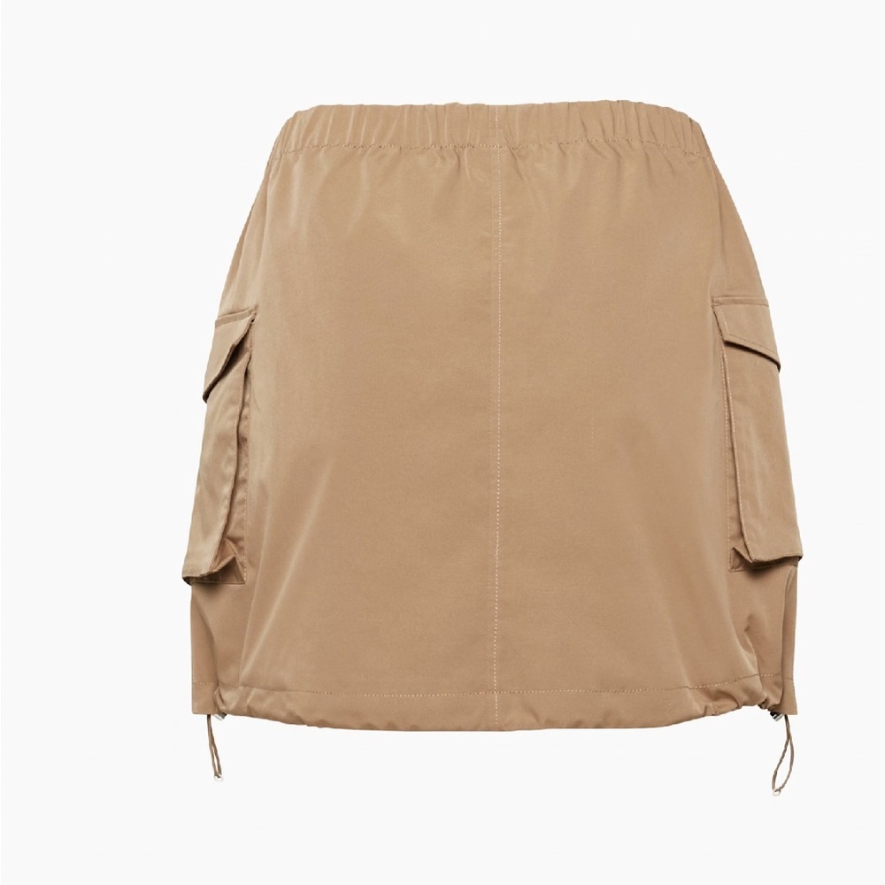 Babaton Aritzia Vessel Skirt Size 6 Tan Cargo Utility Mini new without tags - Picture 2 of 12